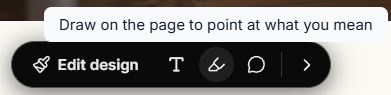 Visual edits toolbar with the Annotation pen tool selected.