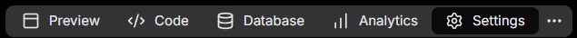 Macaly AI project toolbar showing the Settings tab.