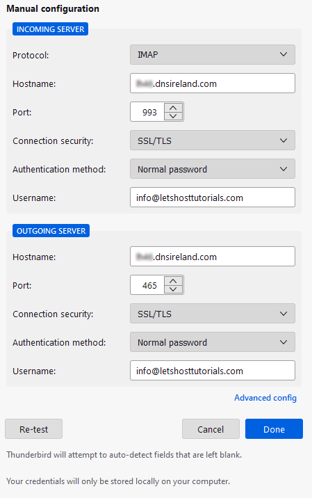 Manual Configuration