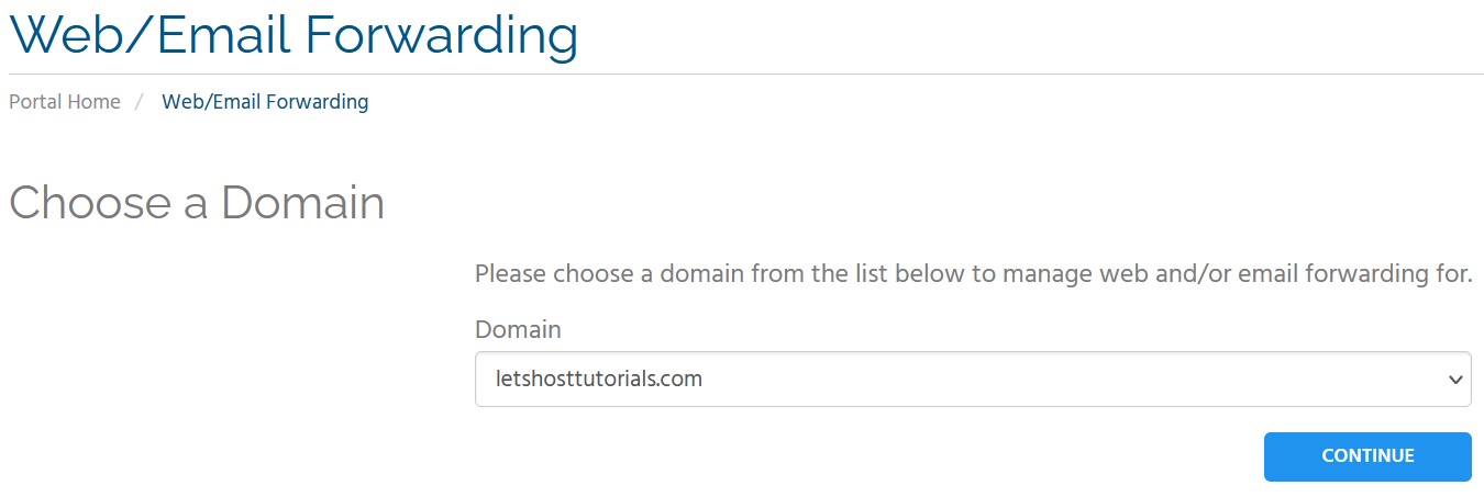 Choose domain
